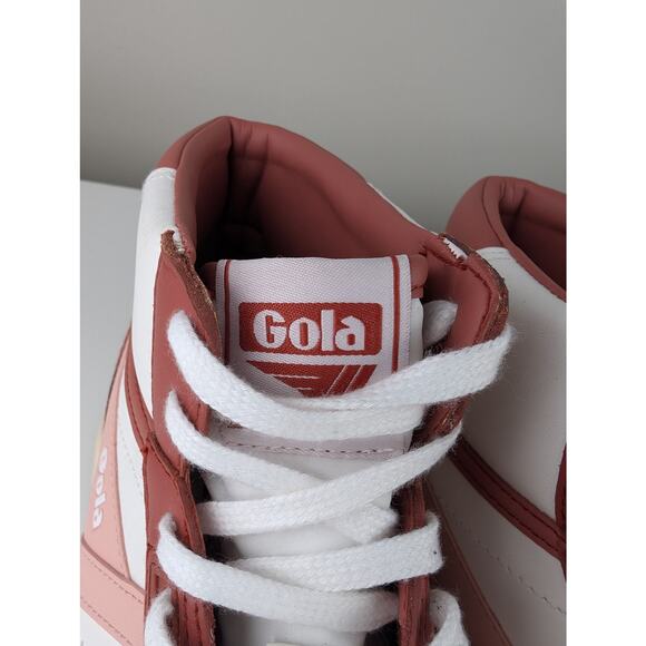GOLA Challenge High Top Sneakers White/Orange Spice/Pearl Pink 9 - Picture 8 of 11
